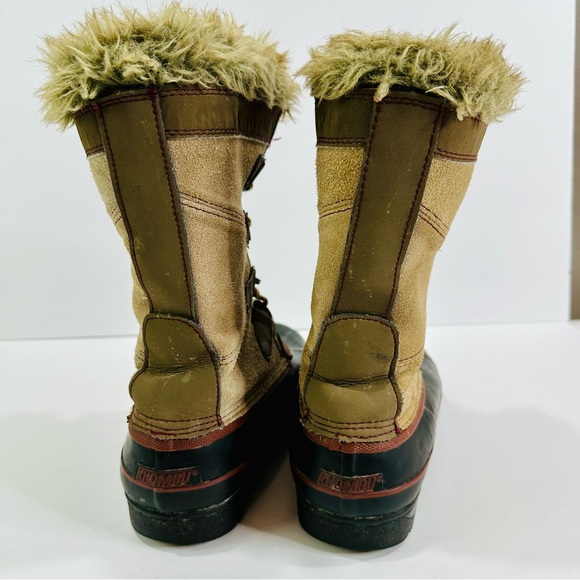🎀 KHOMBU WOMENS SHERPA STYLE WINTER SNOW BOOTS SIZE 9 GREAT COND LOTS OF LIFE - Picture 5 of 9